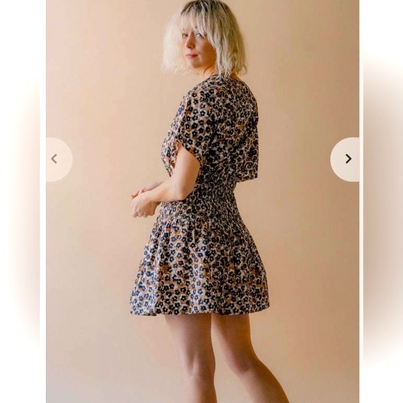 APIECE APART MANA MINI DRESS - LEOPARD BOUQUET - Picture 3 of 9